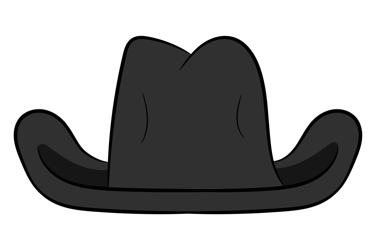 svart cowboy hatt png