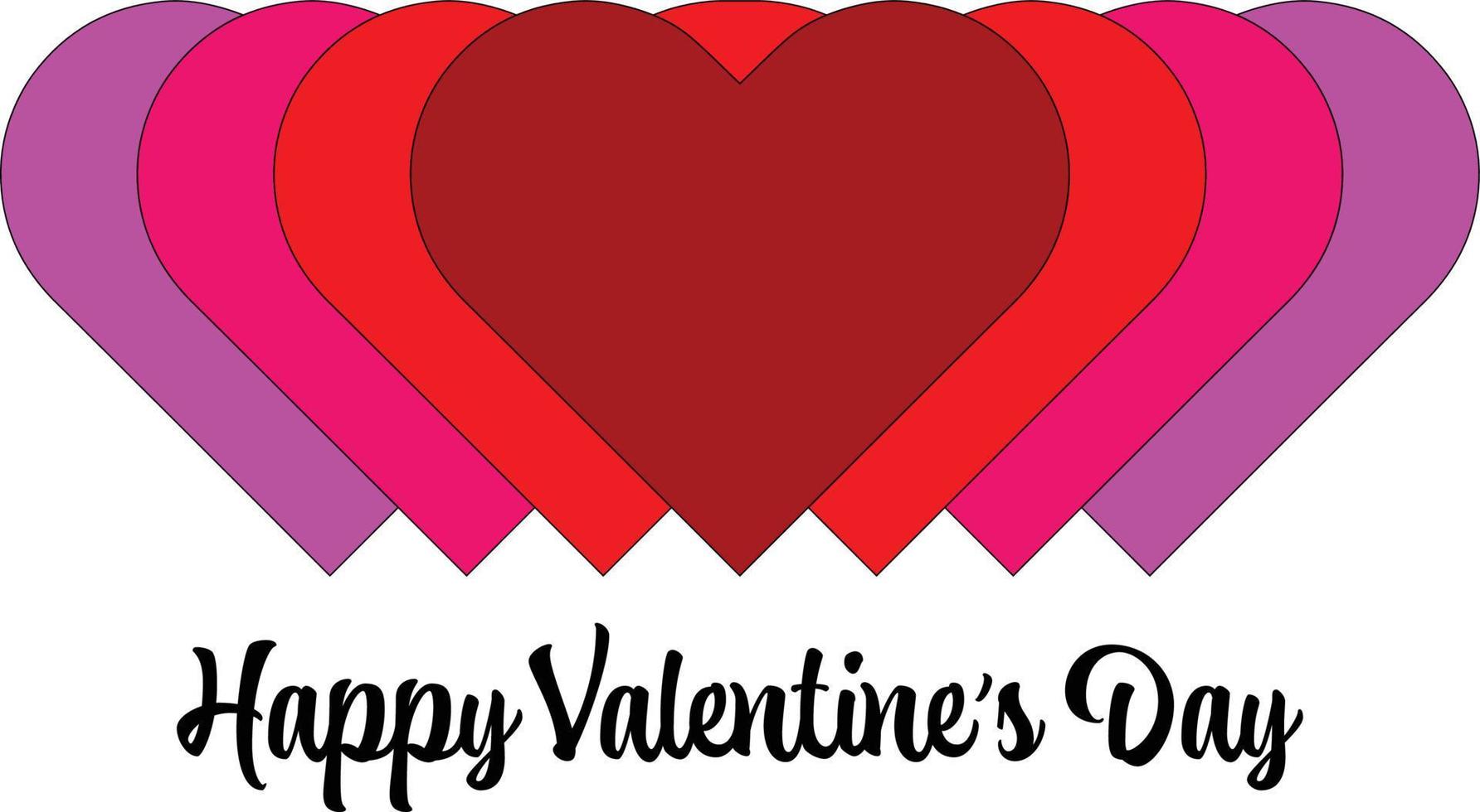 happy valentines day heart vector graphic