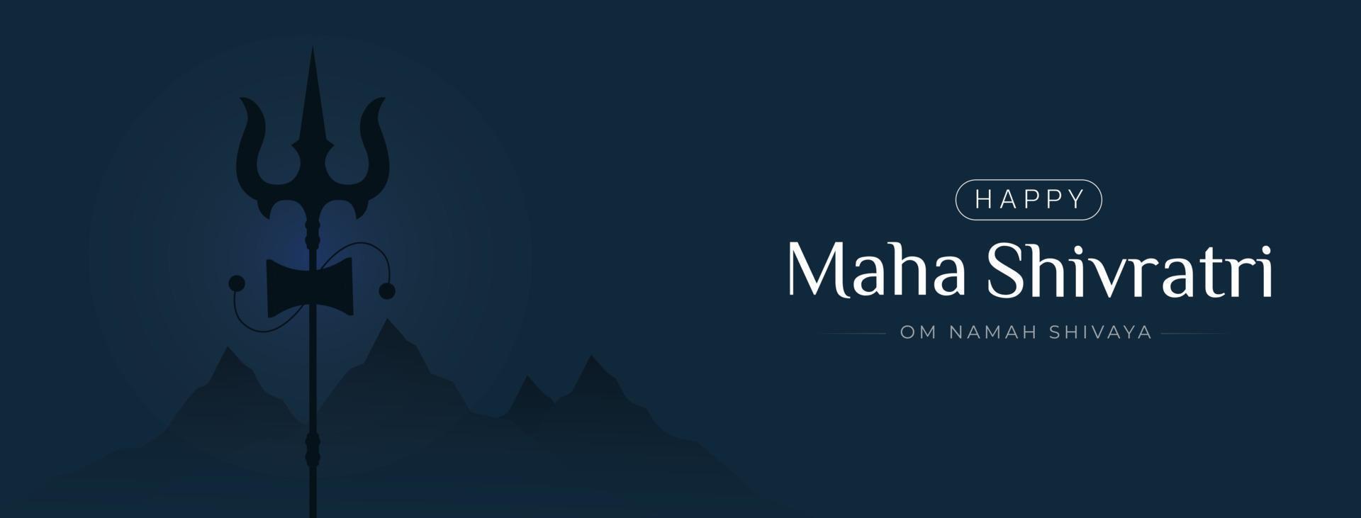 feliz maha shivaratri diseño de publicaciones en redes sociales vector