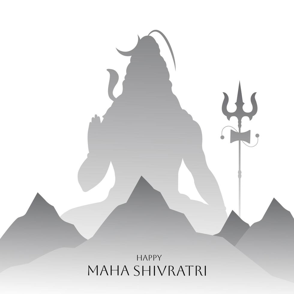 feliz maha shivaratri diseño de publicaciones en redes sociales vector