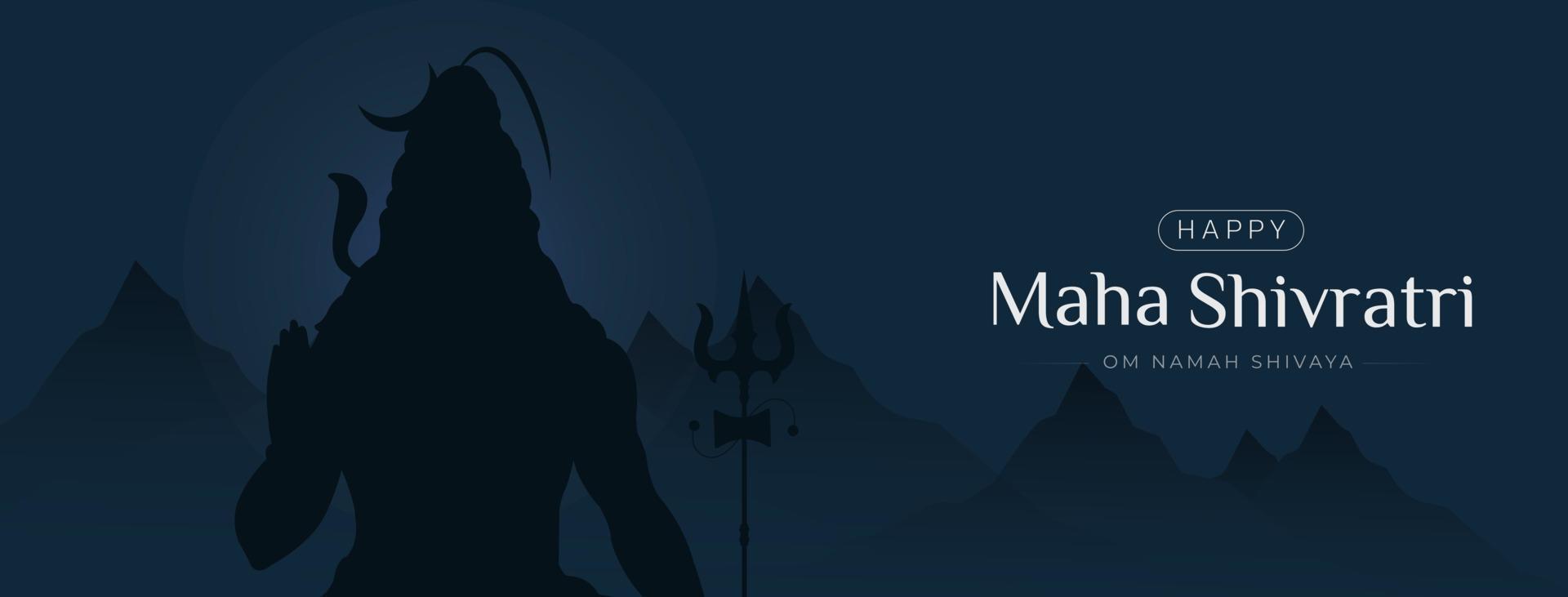 feliz maha shivaratri diseño de publicaciones en redes sociales vector