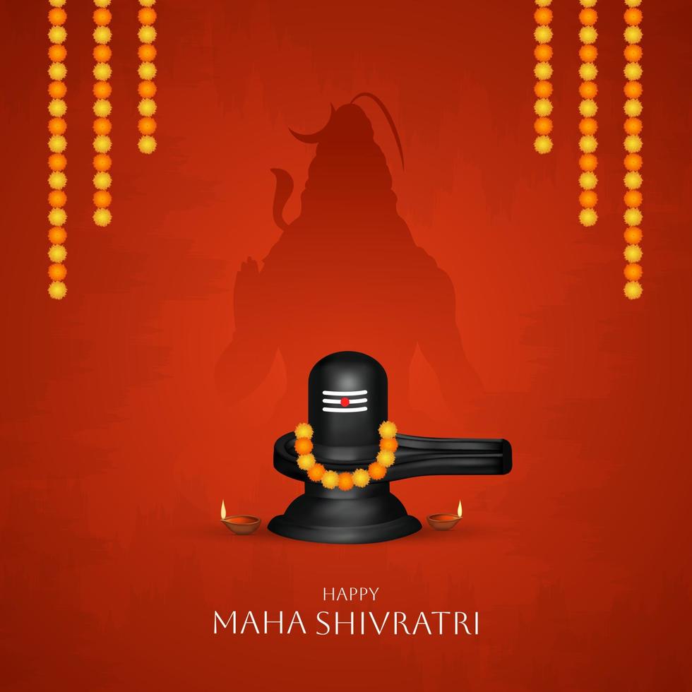 Happy Maha Shivaratri Social Media Post Design vector