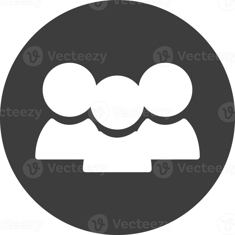 Worker icon in black circle. png