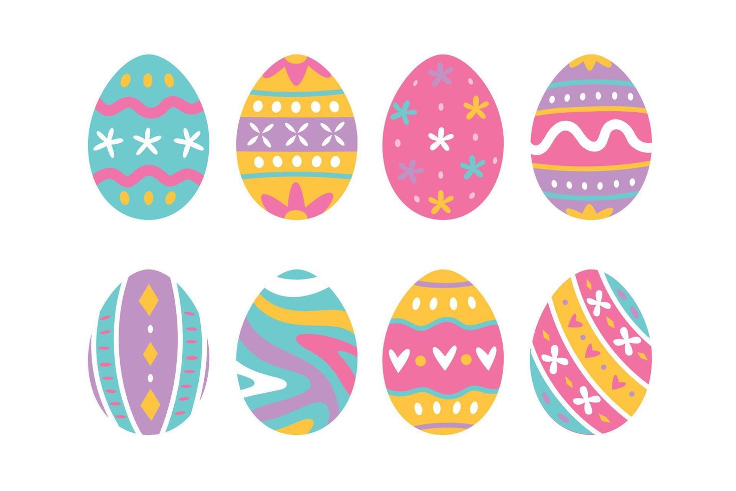 Set of Easter eggs vector art