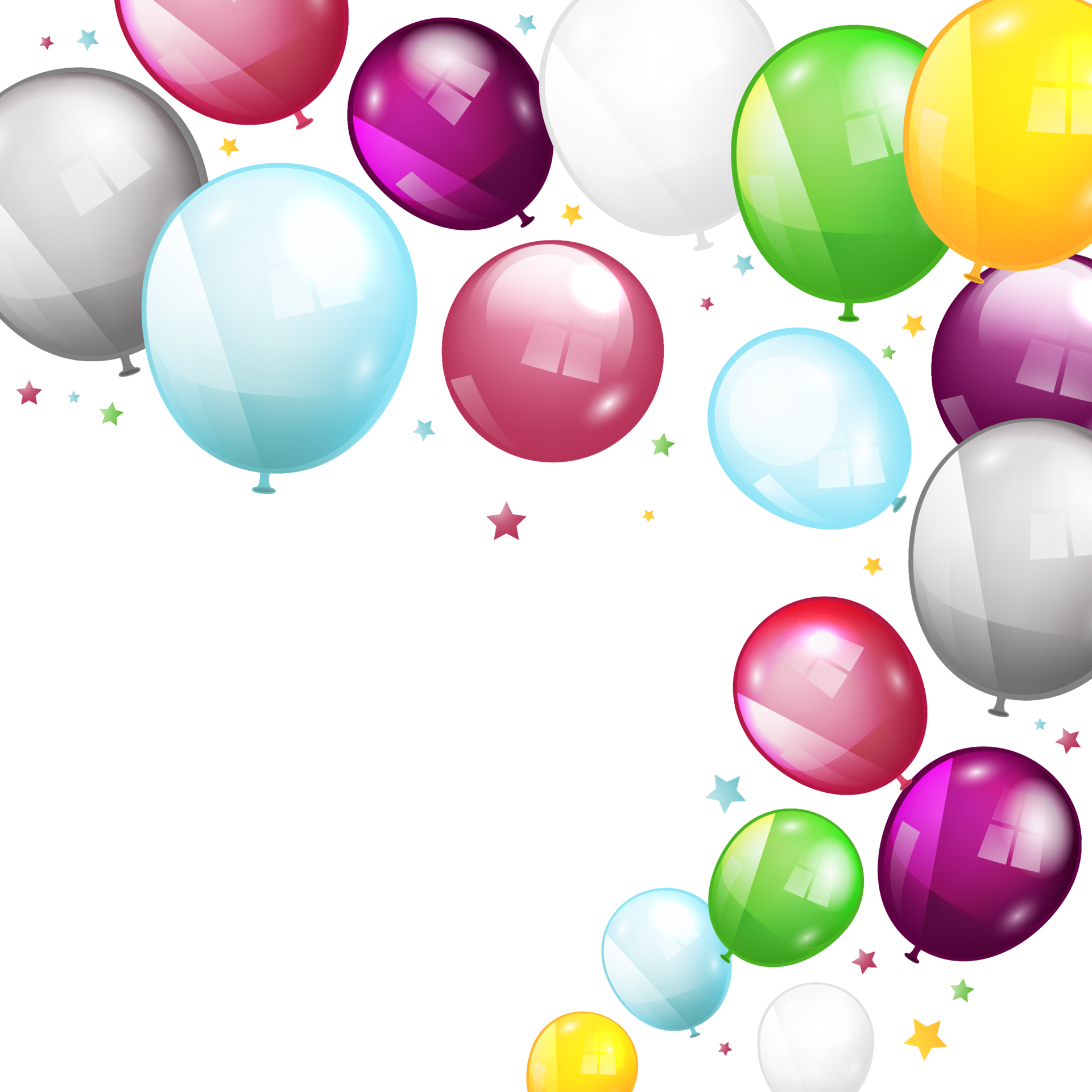 Colorful Greeting Flying Balloon 18877329 PNG