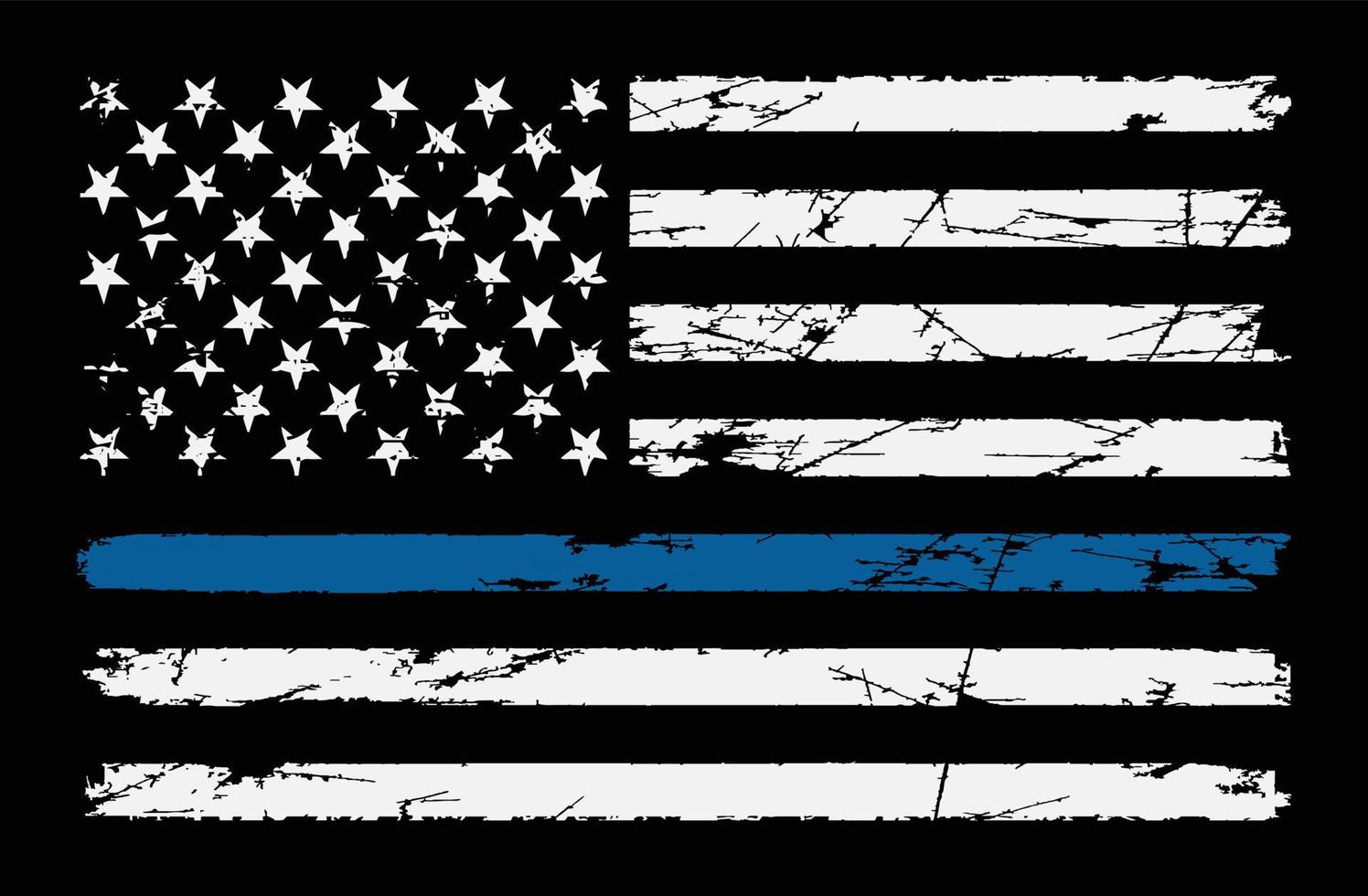 Blue Lives Matter Flag Design vector
