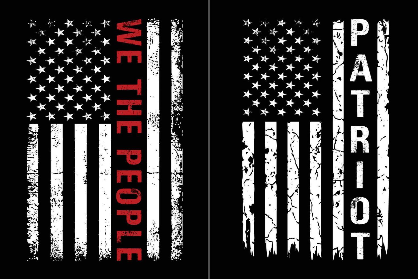 We The People Patriot Flag Design vector
