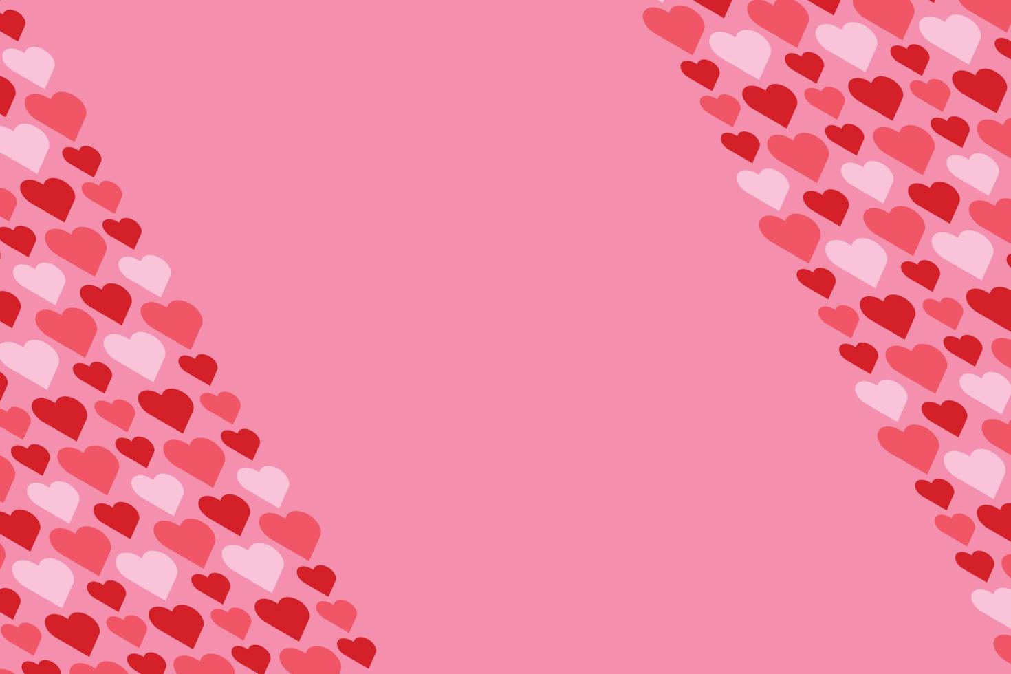 Lovely background with pink hearts on a pink background vector
