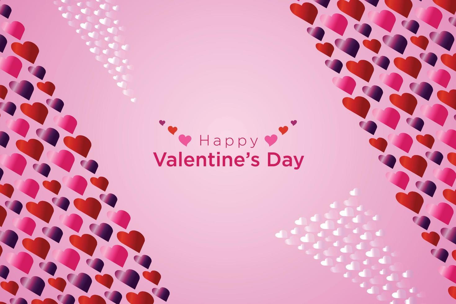 beautiful love card background design for happy valentines day vector
