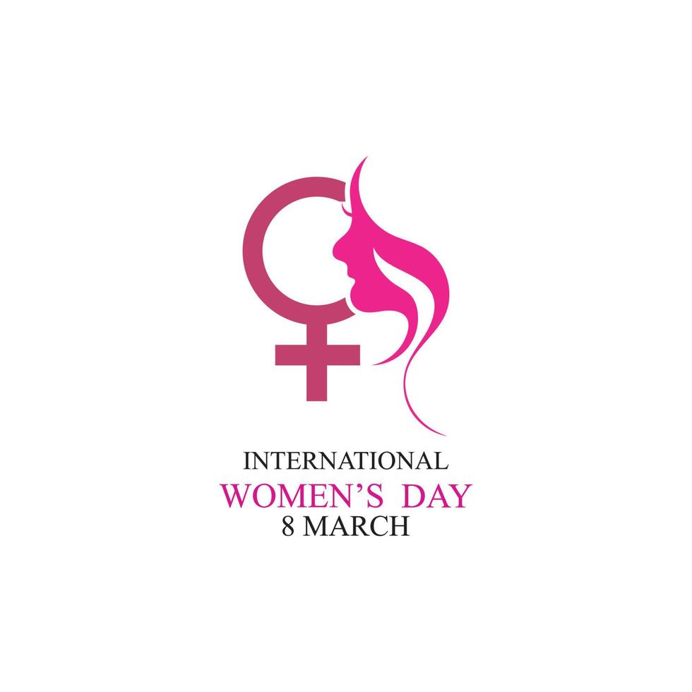 word international happy women day logo illustration design vector