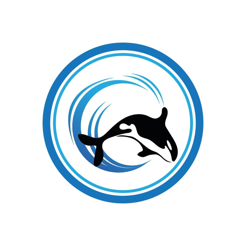 Orca Logo Vector Illustration On Trendy Design.