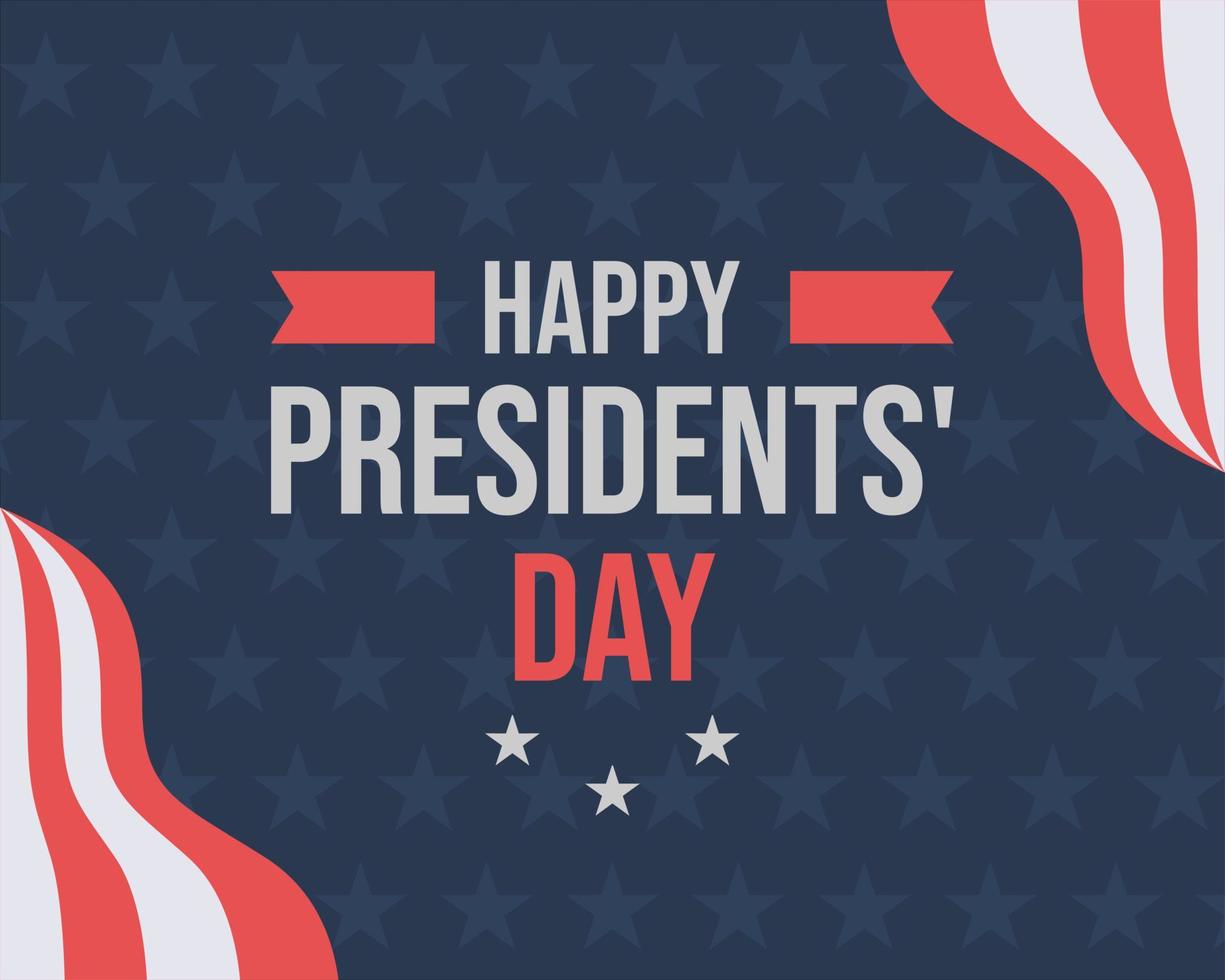 presidents day banner background with american flag background vector