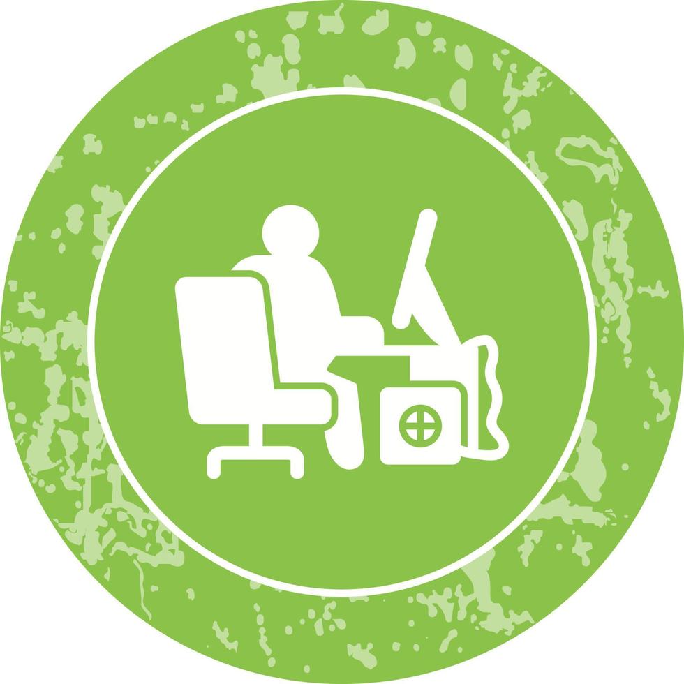 Computer Worker Vector Icon