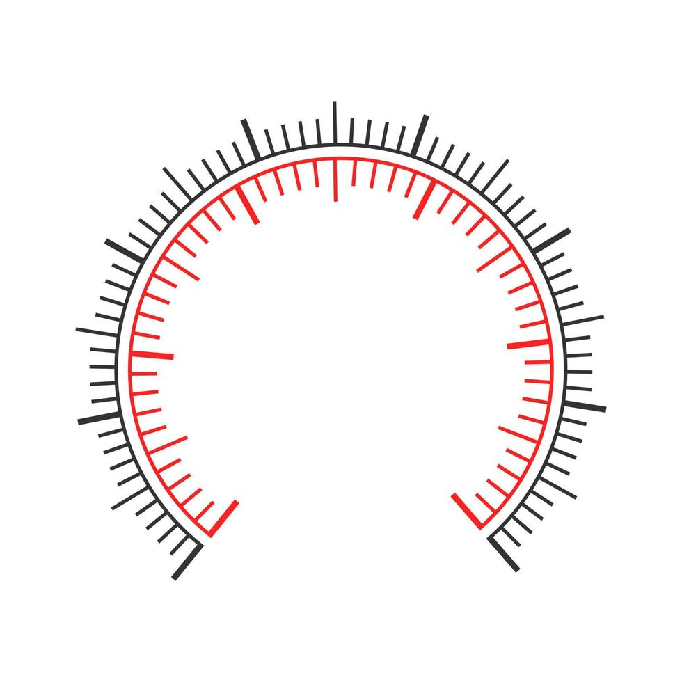 Pressure meter scale. Manometer, barometer, speedometer, tonometer, thermometer, navigator or indicator tool interface. Measuring dashboard template with two round charts vector