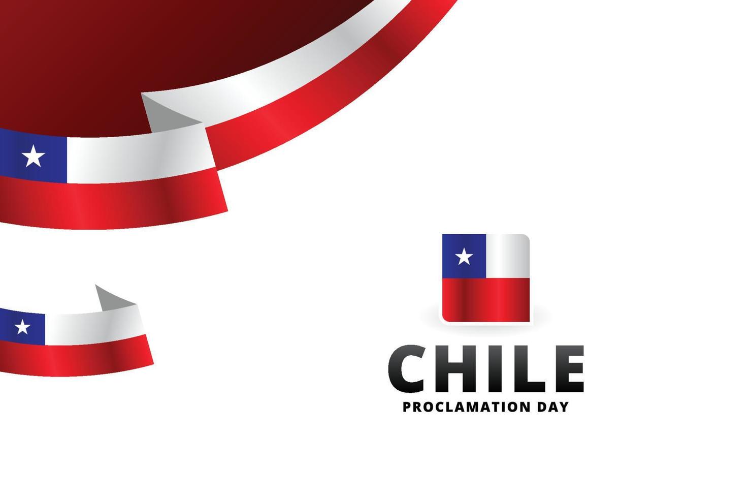 fondo del día de la proclamación de chile para el momento del saludo vector