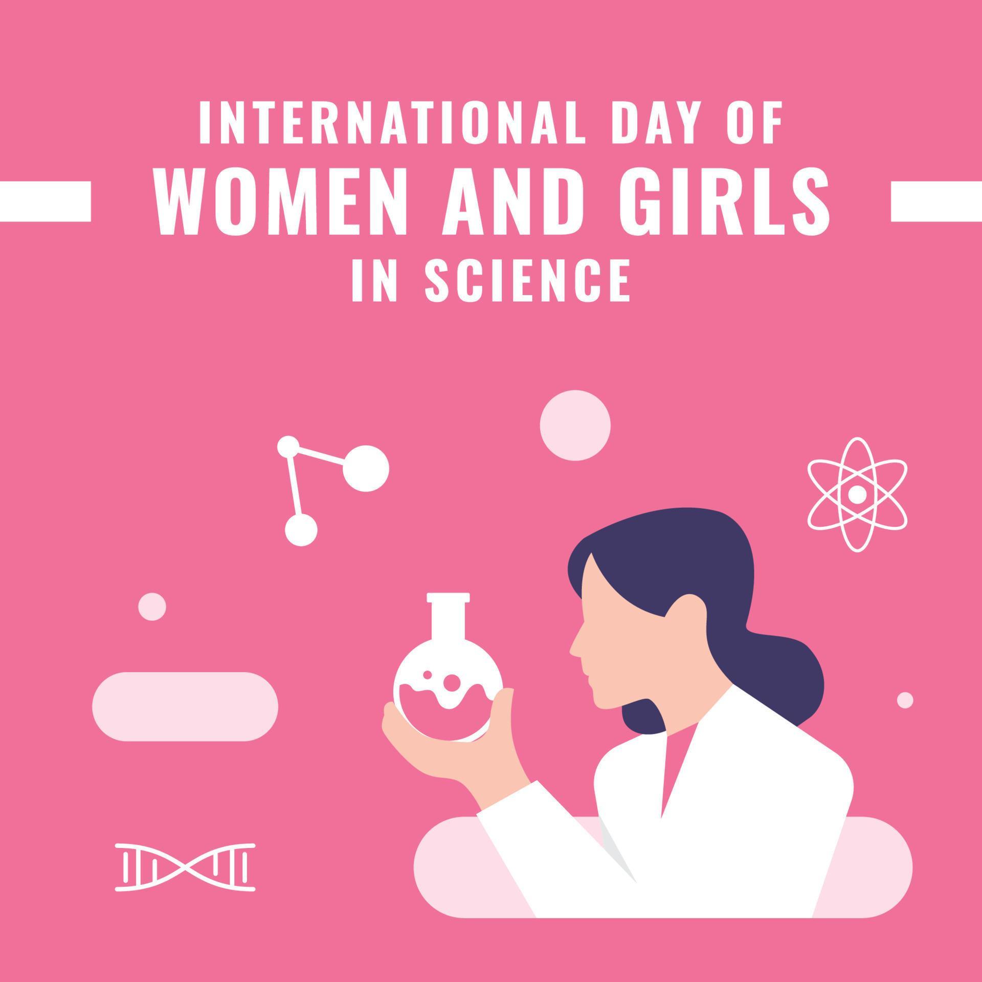 International Day of Women and Girls in Science 18878620 Vector Art at