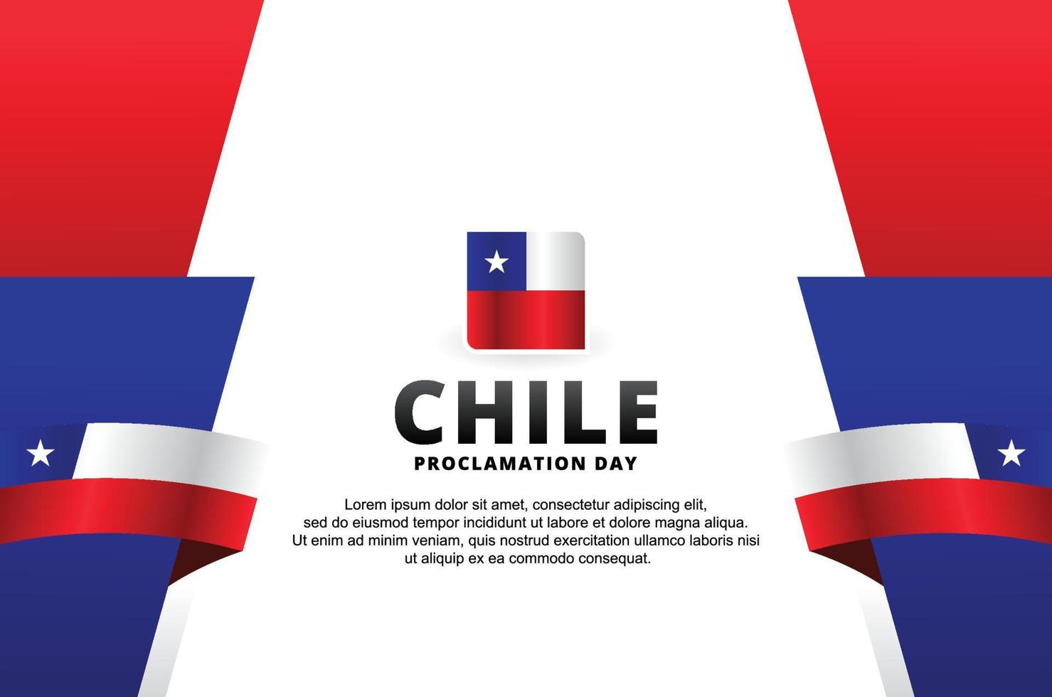 fondo del día de la proclamación de chile para el momento del saludo vector