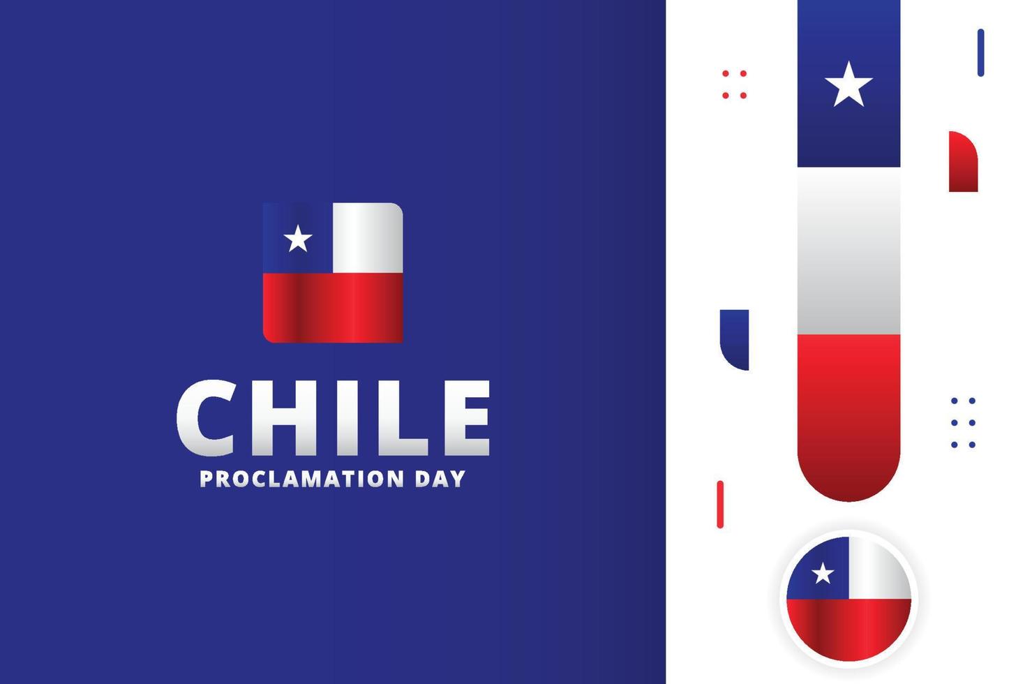 Chile Proclamation Day Background For Greeting Moment vector