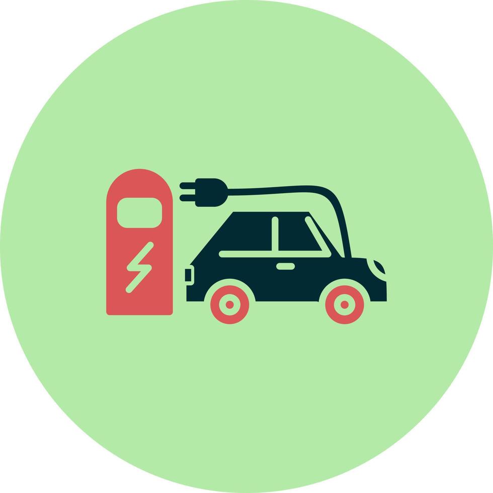 Electric car Vector Icon