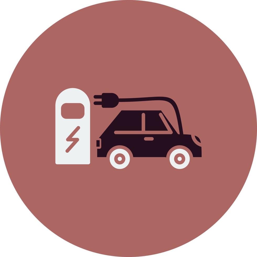 Electric car Vector Icon