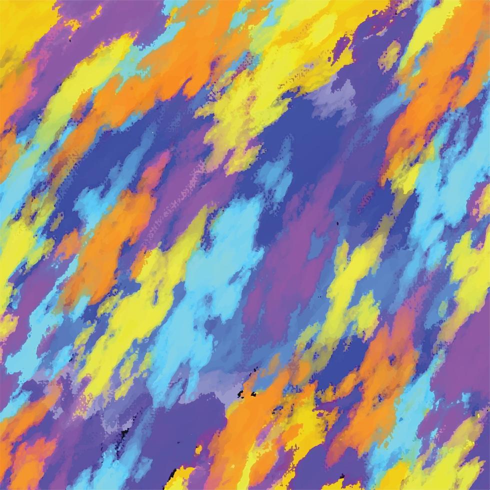 Multicolored colorful and trendy brush stroke vector background isolated on square template with diagonal paint direction for social media post, poster, brochure, scarf, textile and paper print.