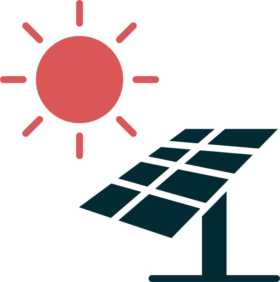 icono de vector de panel solar