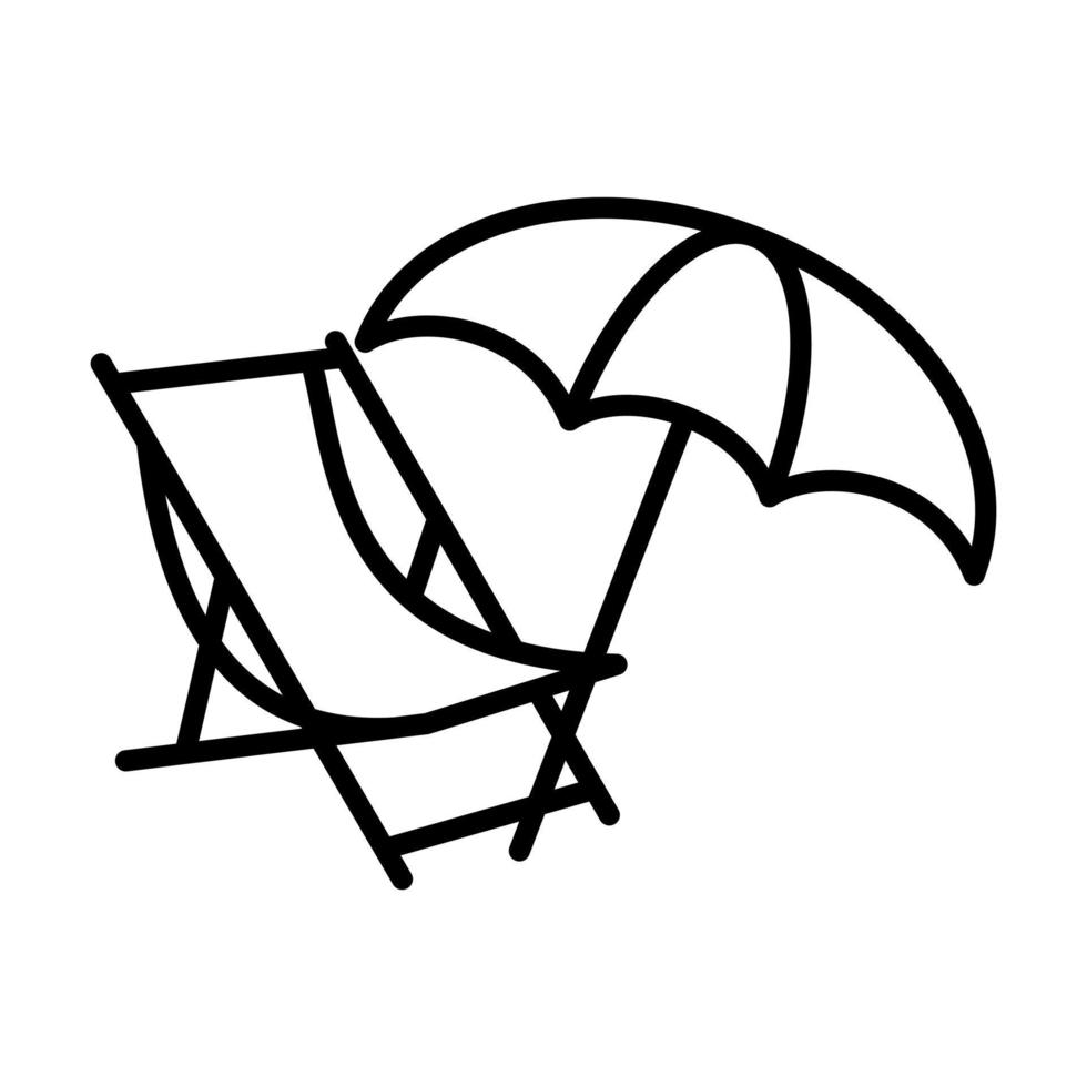 Deckchair Vector Icon