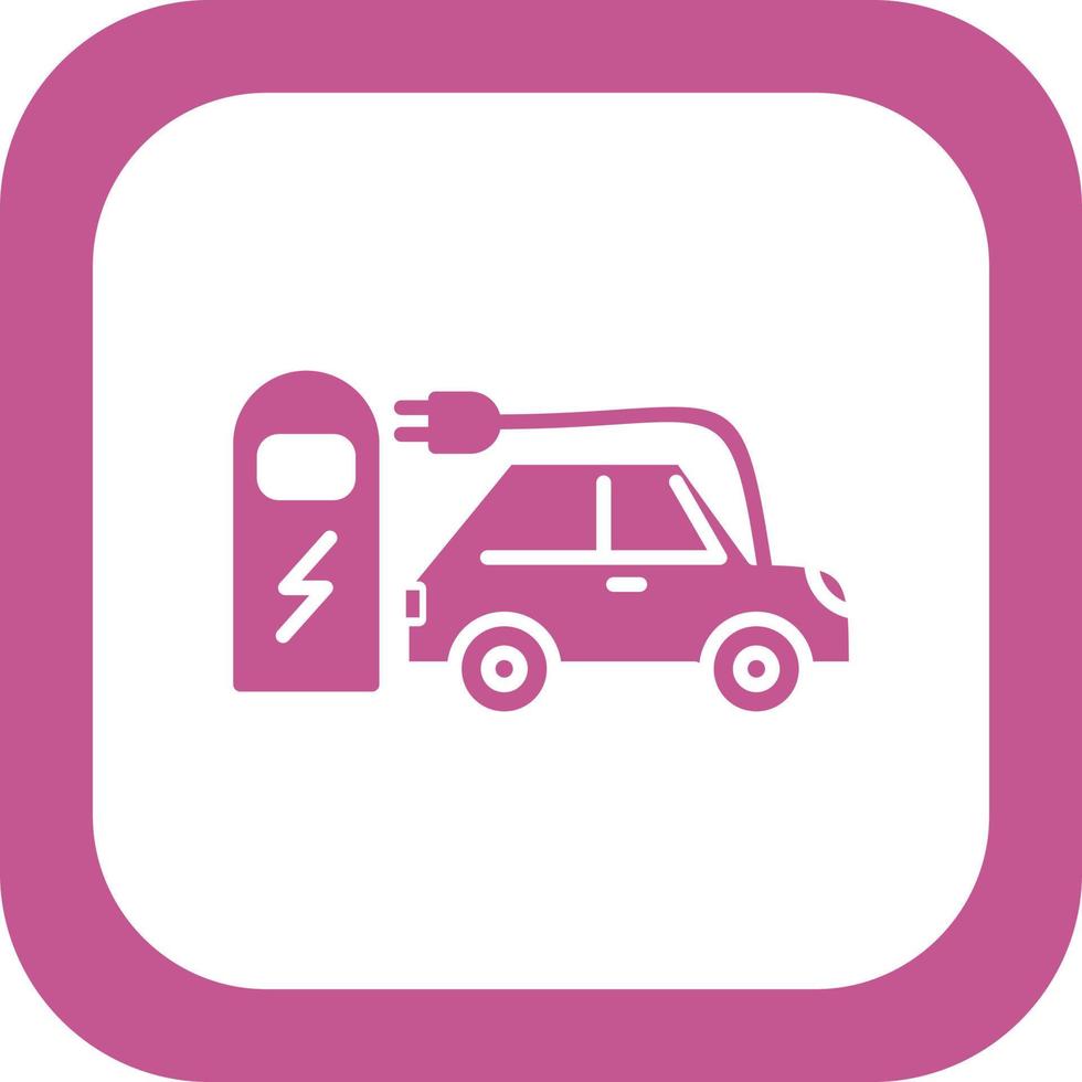 Electric car Vector Icon