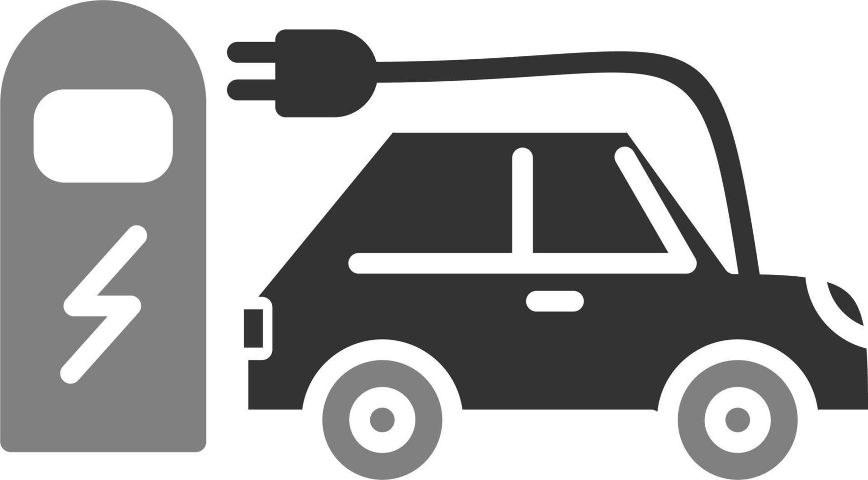 icono de vector de coche eléctrico