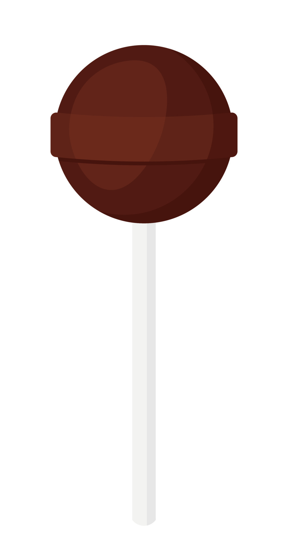 Chocolate Lollipop Candy Stick Doodle Icon Clipart Vector Illustration