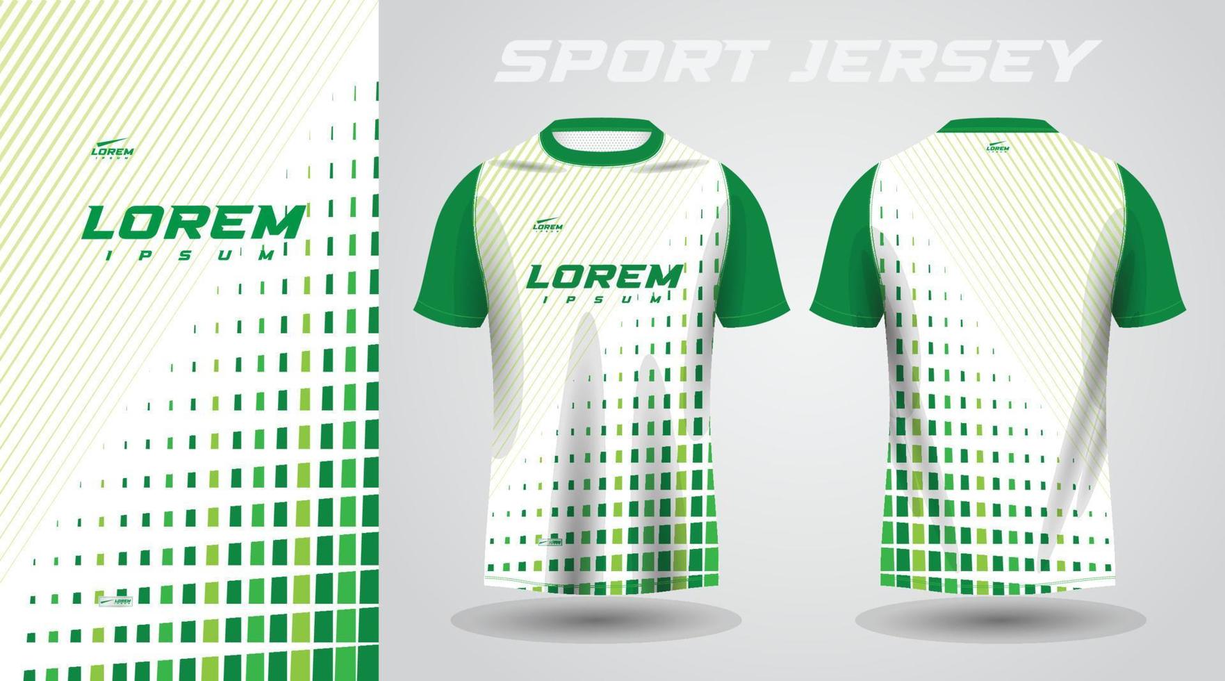 green shirt sport jersey design vector