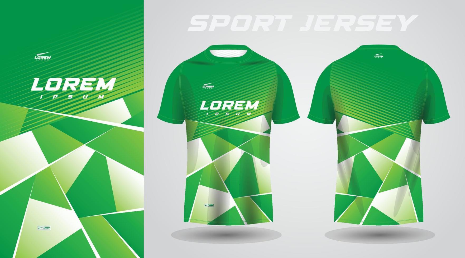 Jersey design template white green pattern Vector Image