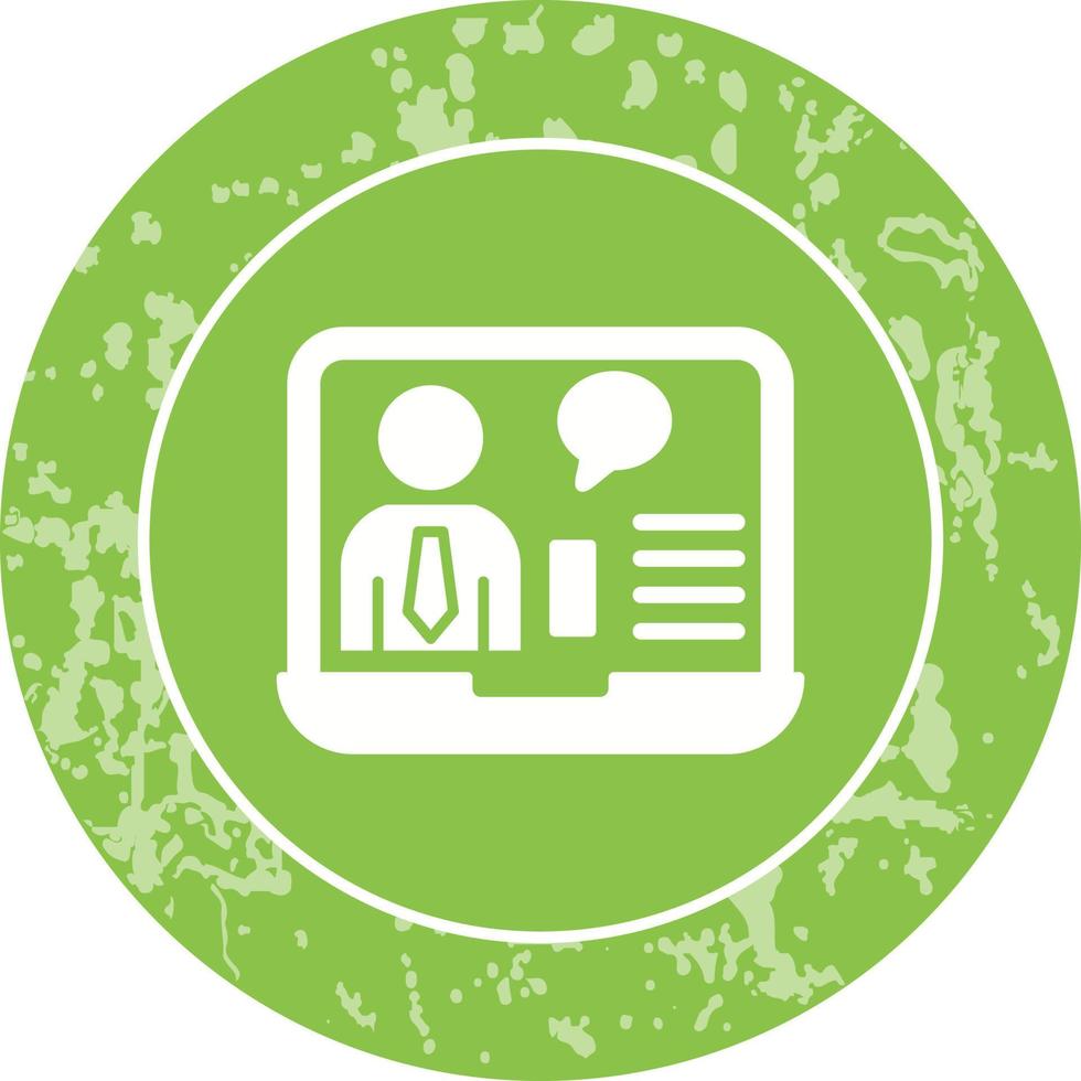 Online Job Interview Vector Icon