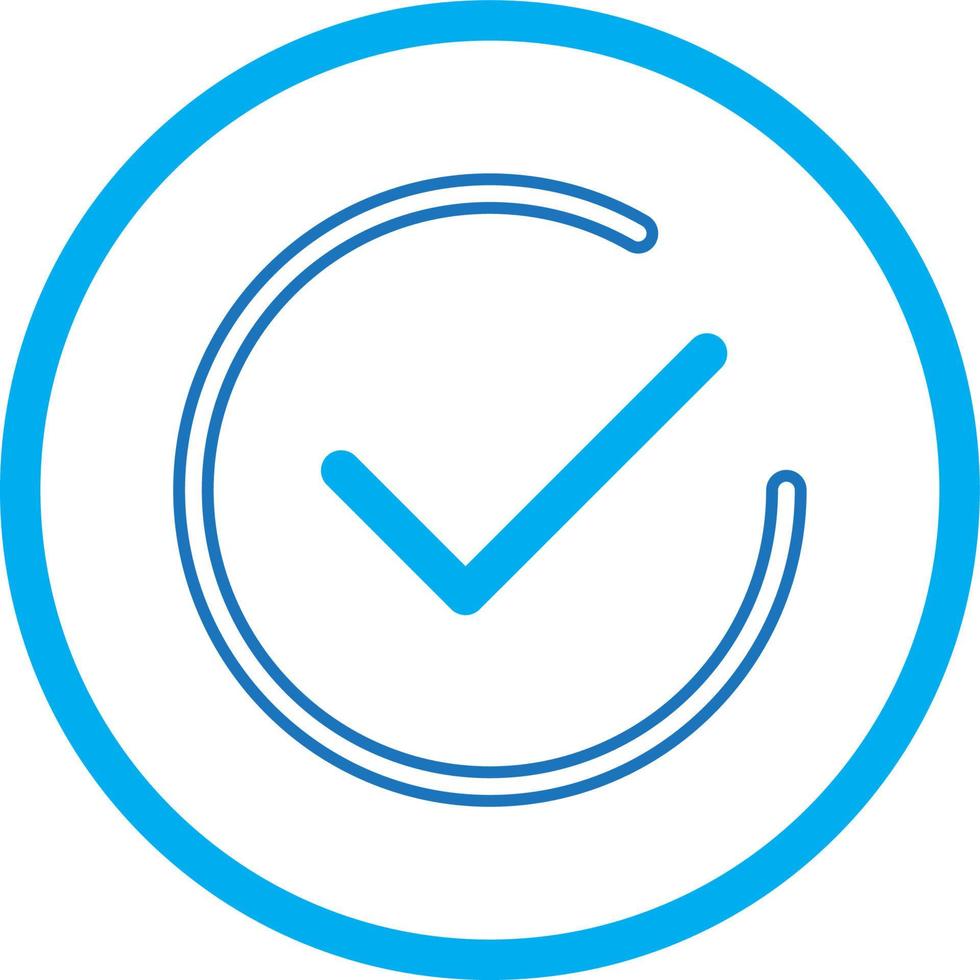 check mark icon in a circle. Tick symbol in green color, vector illustration