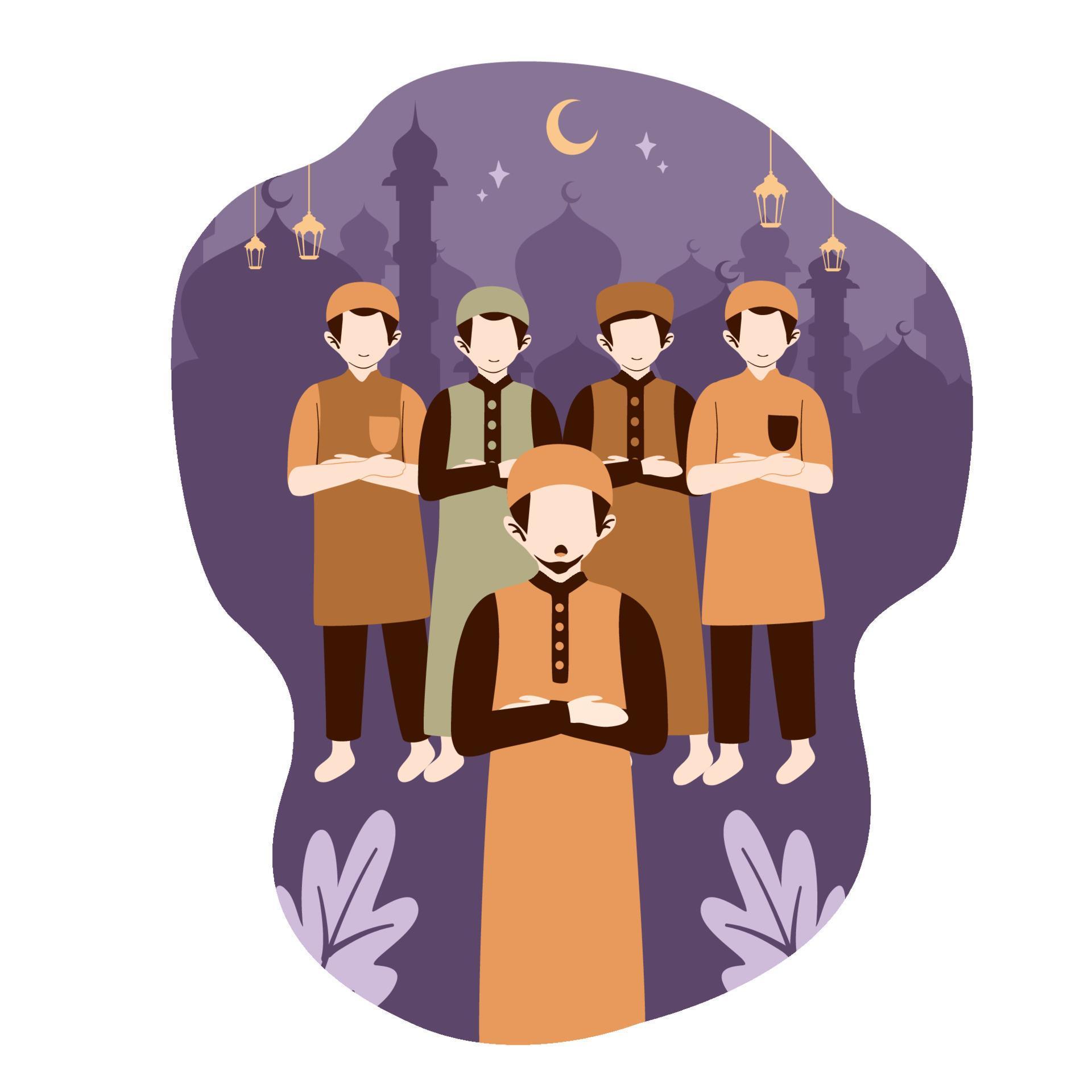 Muslim Perform Taraweeh Prayer In Ramadan 18879922 Vector Art At Vecteezy how-to-perform-taraweeh-kazi-foizur-rahman-youtube
