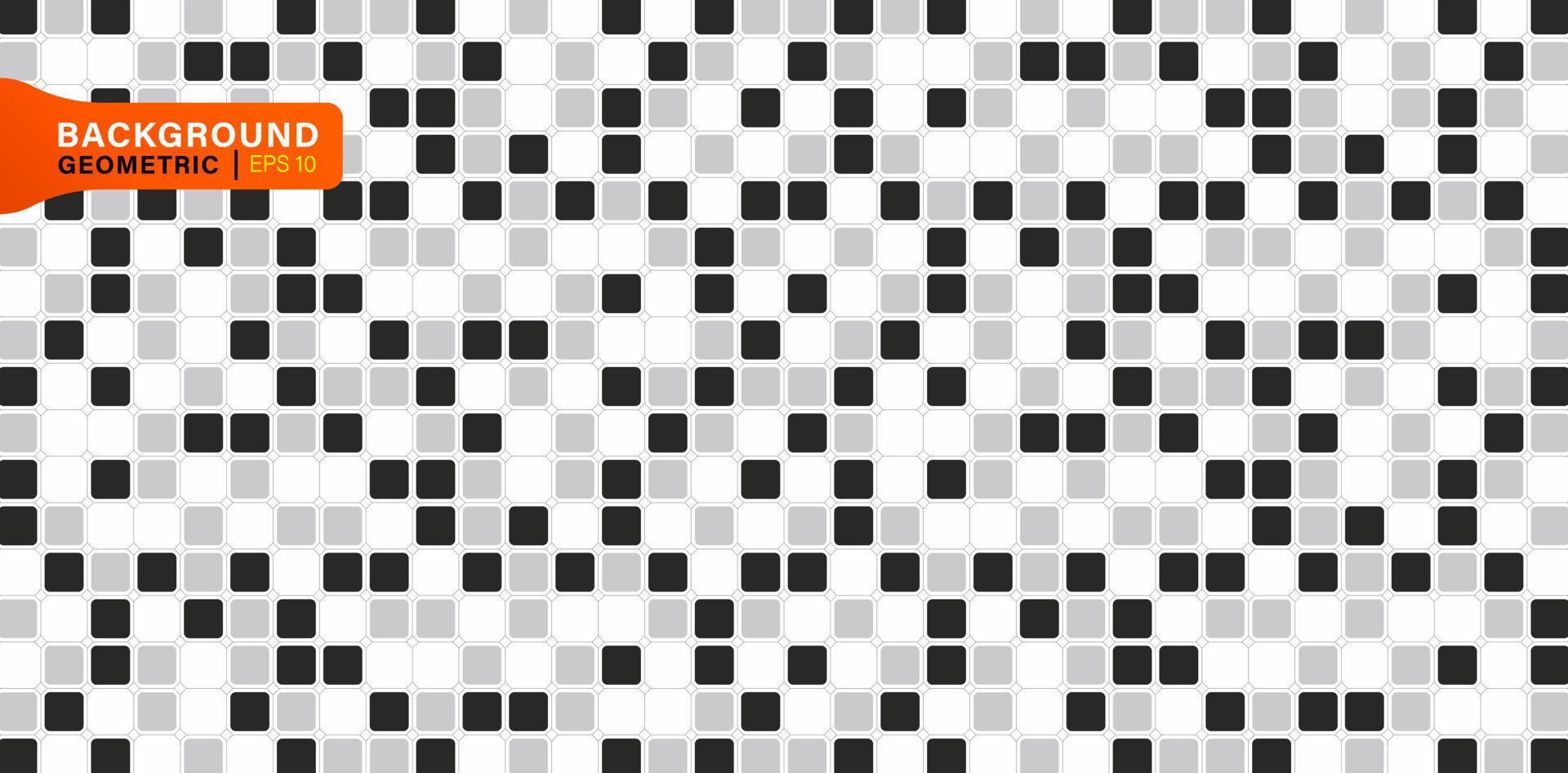 illustration of Abstract background with black and white squares or qr code on white background for Presentations and decks business or corporate, Advertising, ads, book covers, marketing materials vector