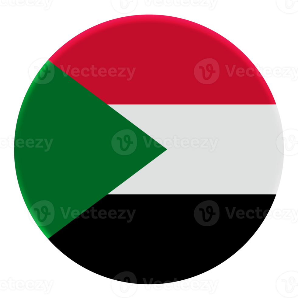 3D Flag of Sudan on a avatar circle. png