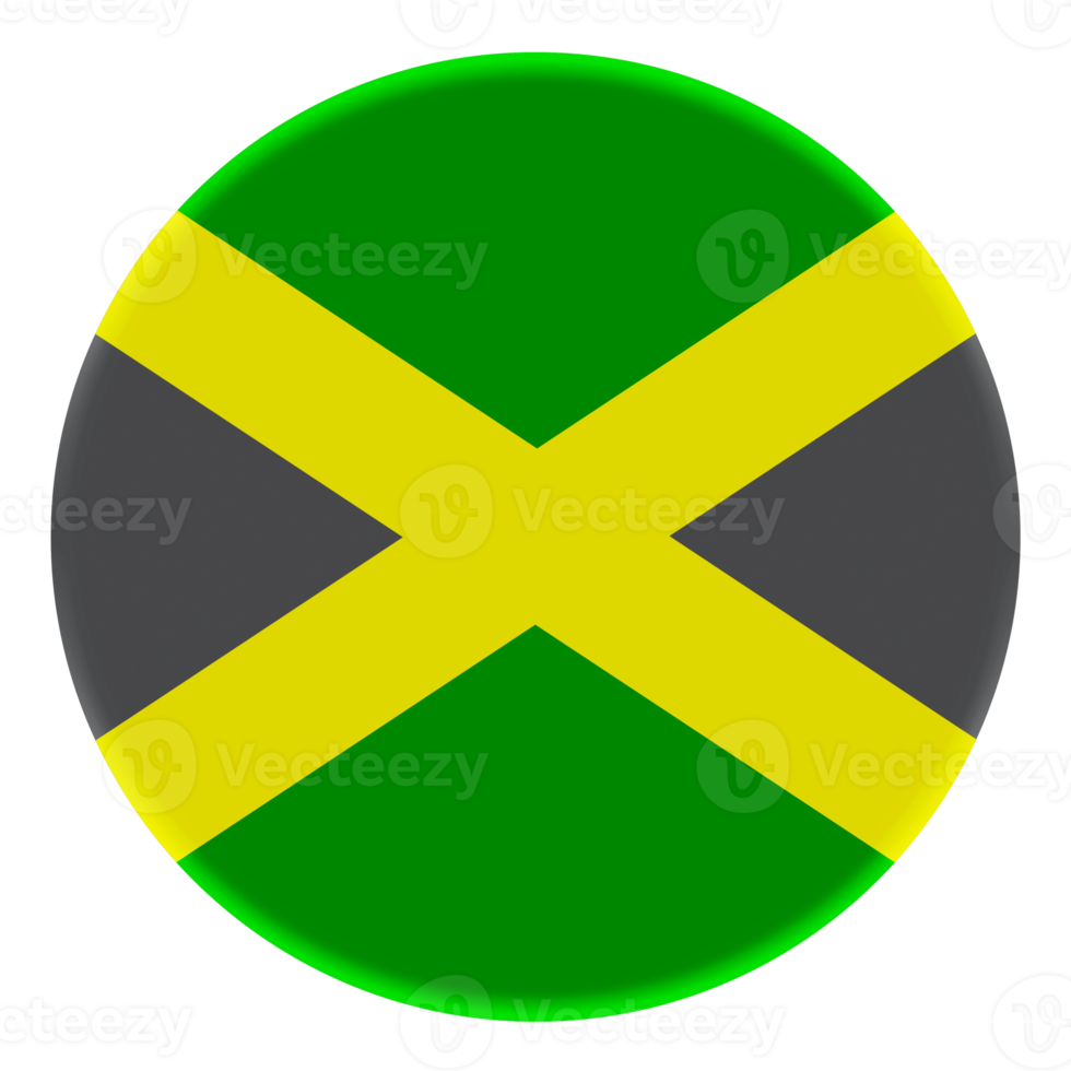 Bandeira 3D da Jamaica no círculo de avatar. png