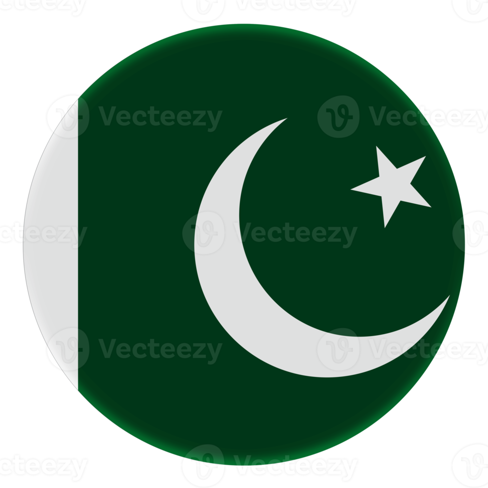 3D Flag of Pakistan on avatar circle. png