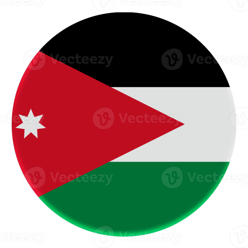 3D Flag of Jordan on avatar circle. png