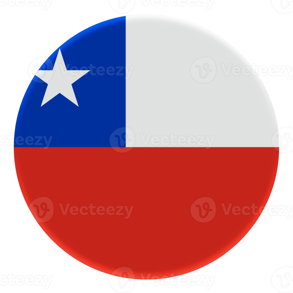 Bandeira 3D do Chile no círculo de avatar. png