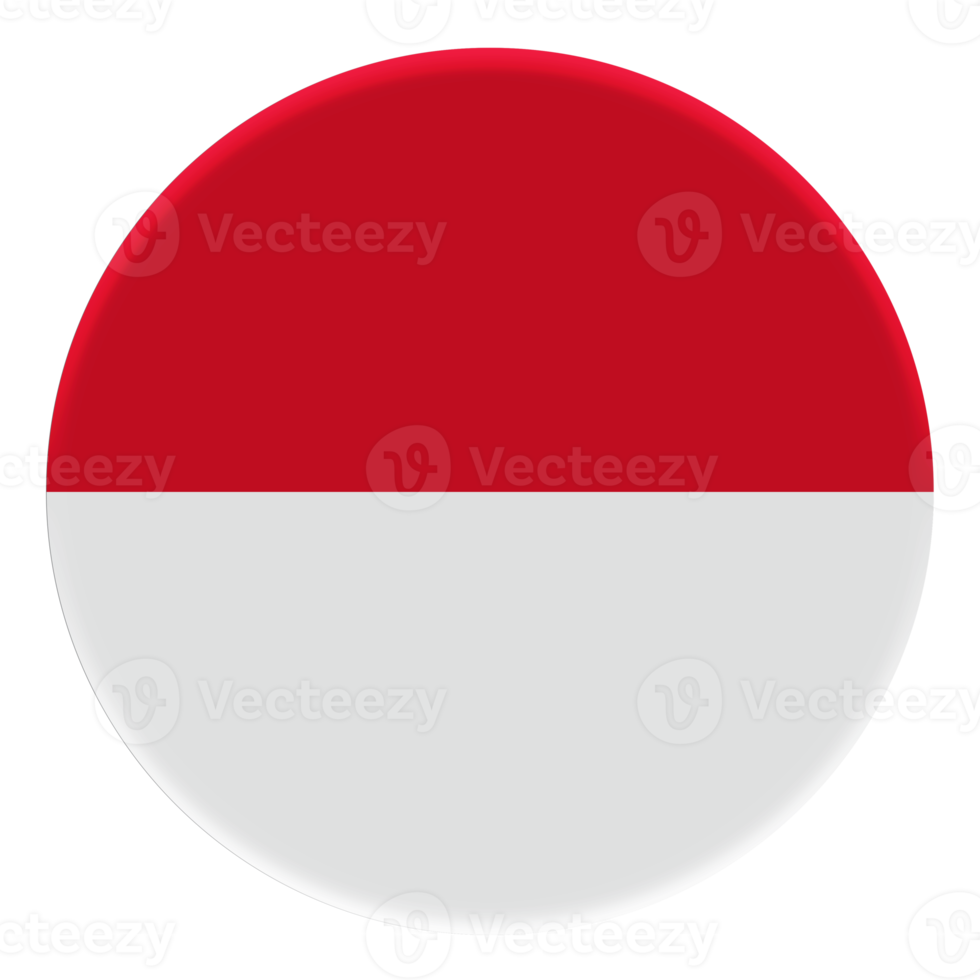 3D Flag of Monaco on avatar circle. png