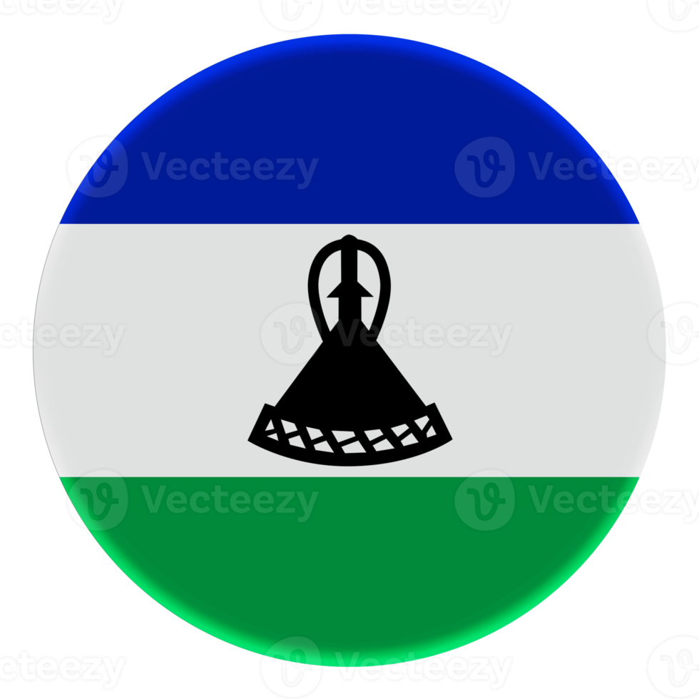 3D Flag of Lesotho on a avatar circle. png