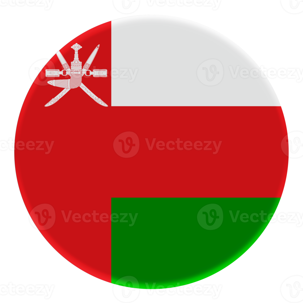 Bandera 3D de Omán en un círculo de avatar. png