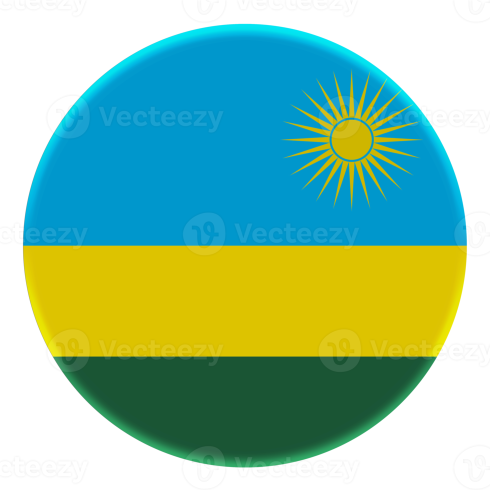 3D Flag of Rwanda on a avatar circle. png