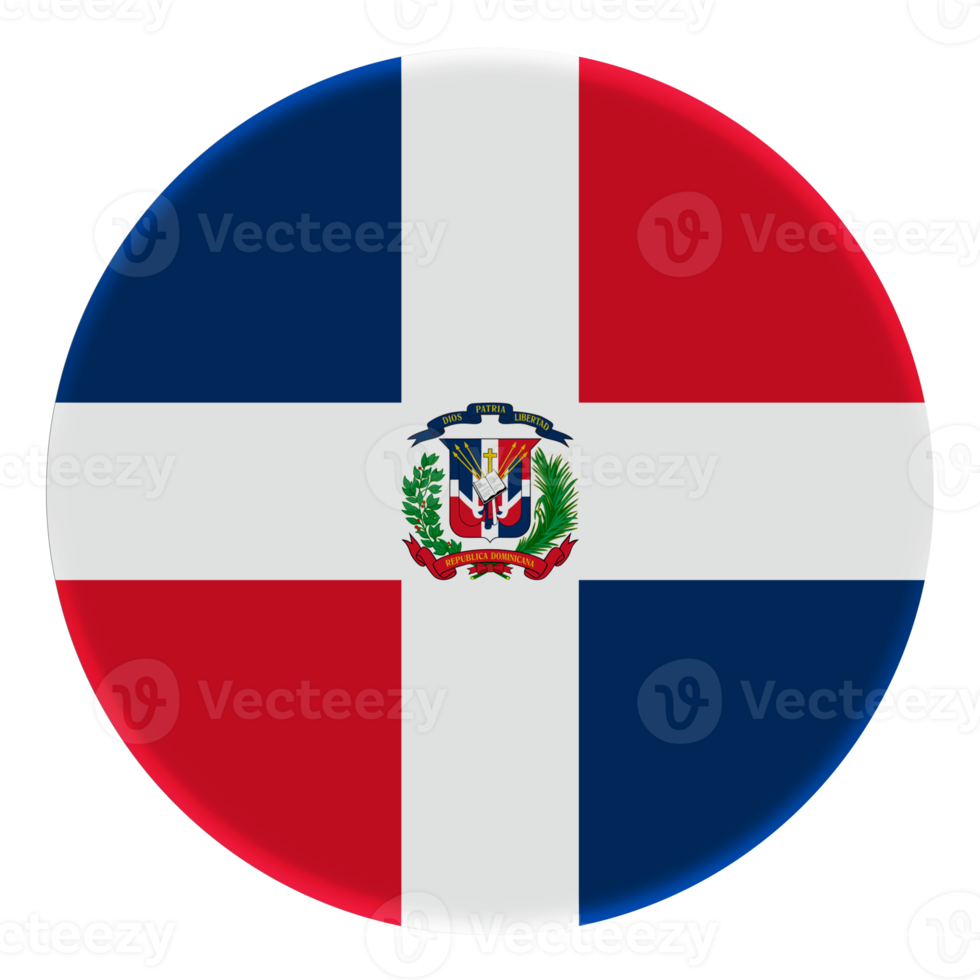 3D Flag of Dominican Republic on a avatar circle. png