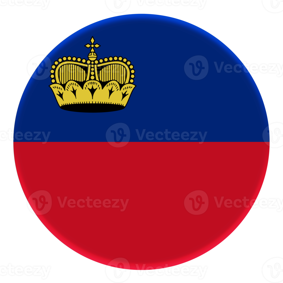 3D Flag of Liechtenstein on a avatar circle. png