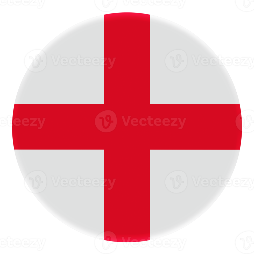 3d flagga av England på avatar cirkel. png