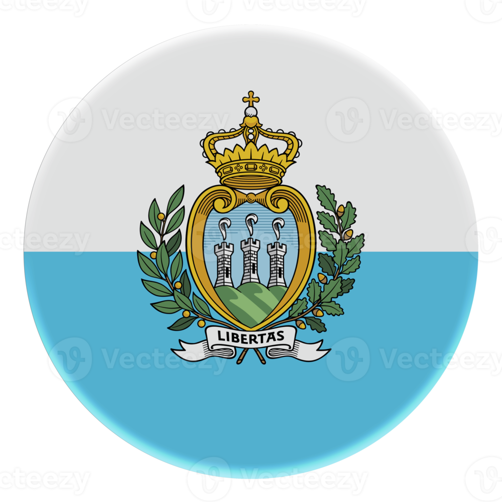 3D Flag of San Marino on a avatar circle. png