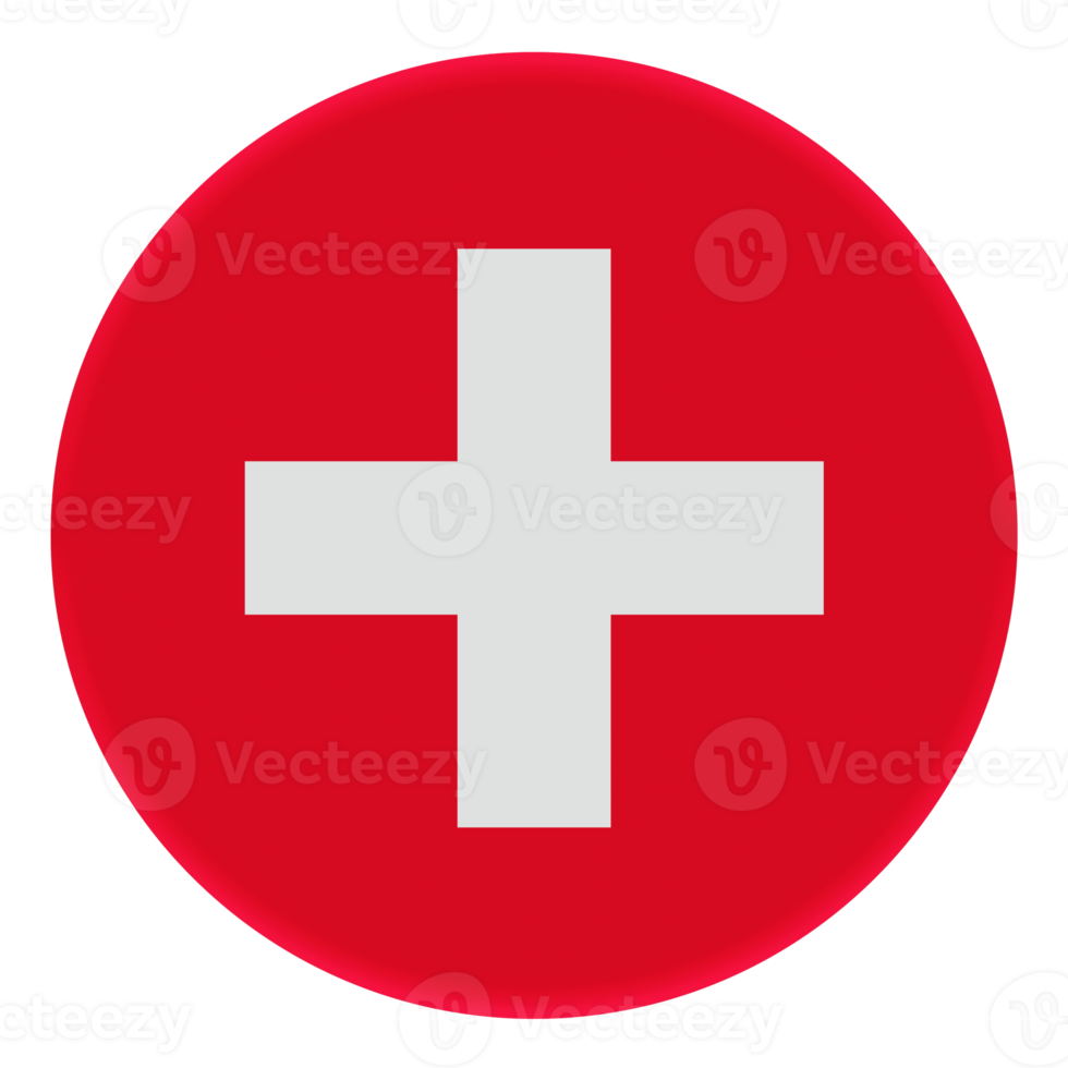 3D Flag of Switzerland on avatar circle. png